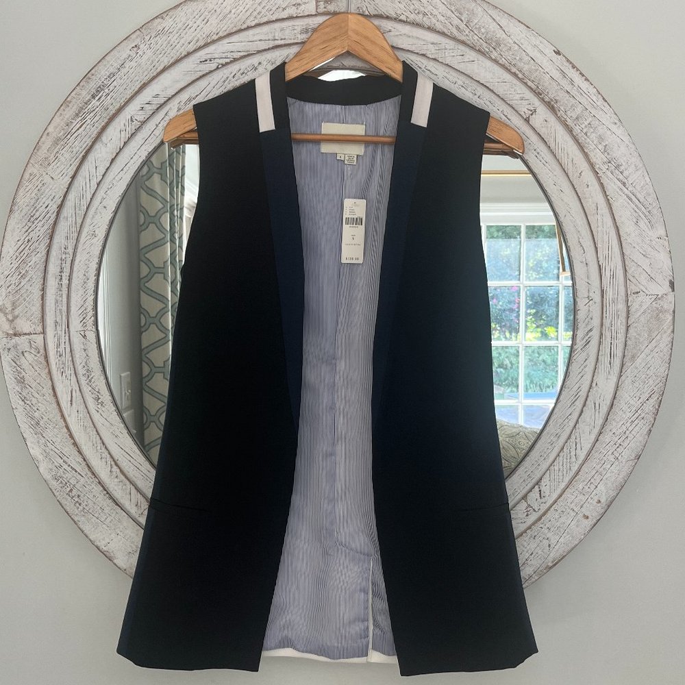 Anthropologie Elevenses Colorblock Vest Size small NWT